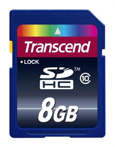 Imagem de MOD  SD CARD  8GB CL10 TRANSCEND